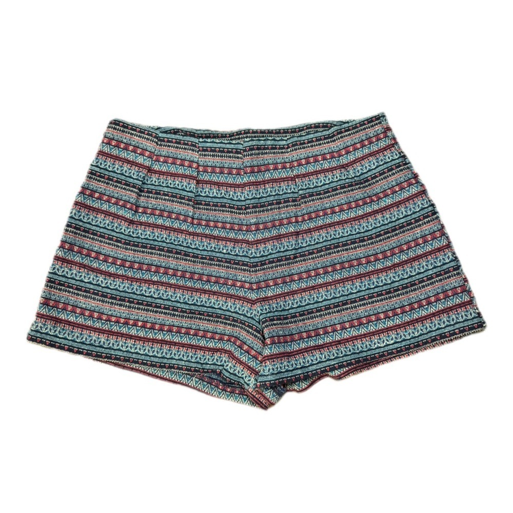 Mittoshop High Waist Red and Blue Shorts